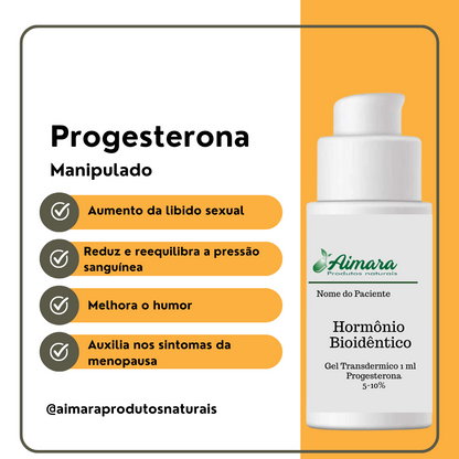 Progesterona Bioidêntica  (Base Gel Transdérmico)- 30g